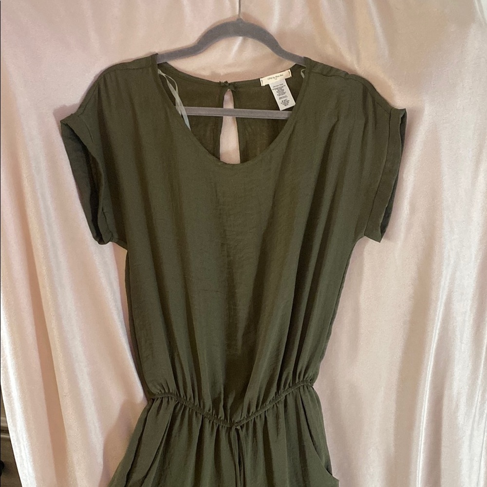 Olive Green Short Sleeve jumpsuit